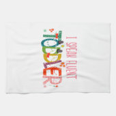 Ik spreek Fluent Toddler - mam, dagschoolcadeau Theedoek (Horizontaal)