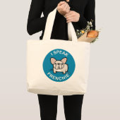 Ik spreek frank - blauw grote tote bag (Voorkant (product))