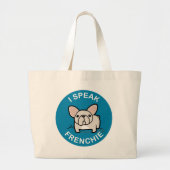 Ik spreek frank - blauw grote tote bag (Voorkant)