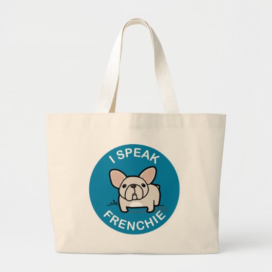 Ik spreek frank - blauw grote tote bag (Voorkant)