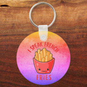 Ik spreek Frans Fries Funny Fries Sleutelhanger