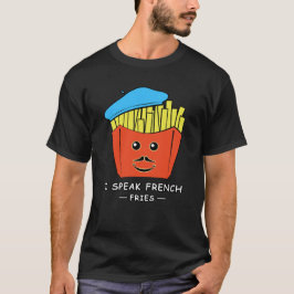 Ik spreek Frans (Friet) - Grappige woordspeling T-shirt
