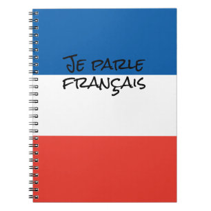 Ik spreek Frans met de Franse vlag Colors Language Notitieboek