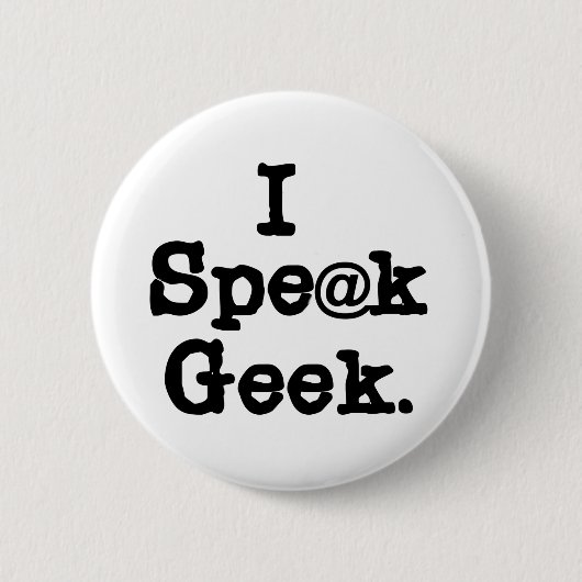 Ik spreek Geek Ronde Button 5,7 Cm (Voorkant)