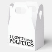 Ik spreek geen politiek bedankdoosjes (Geopend)