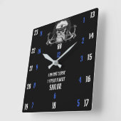 IK SPREEK GEEN VLOEISTOFFER VIERKANTE KLOK (Hoek)