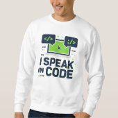 Ik spreek in code – Grappig programmeur & ontwikke Trui (Voorkant)