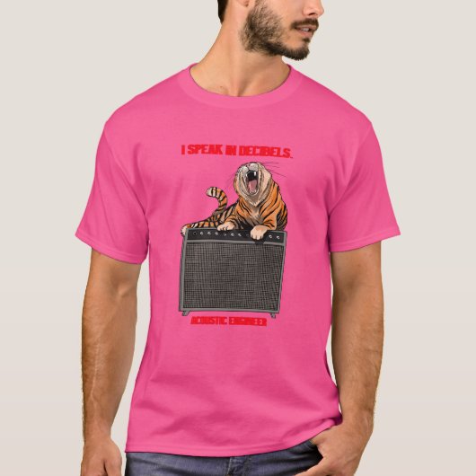 Ik spreek in decibels t-shirt (Voorkant)