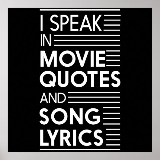 Ik spreek in Filmoffertes en Song Lyrics Poster (Voorkant)