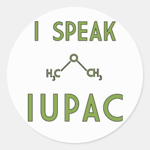 Ik spreek IUPAC-Sticker Ronde Sticker