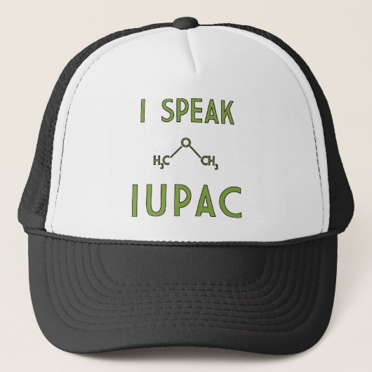 Ik spreek IUPAC Trucker Hat Pet (Voorkant)
