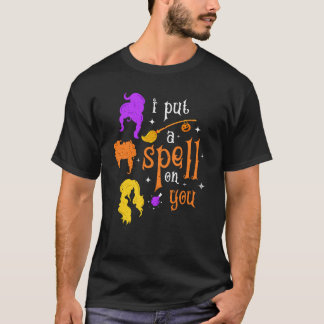 Ik spreek je Broomstic Witch Sisters aan T-shirt