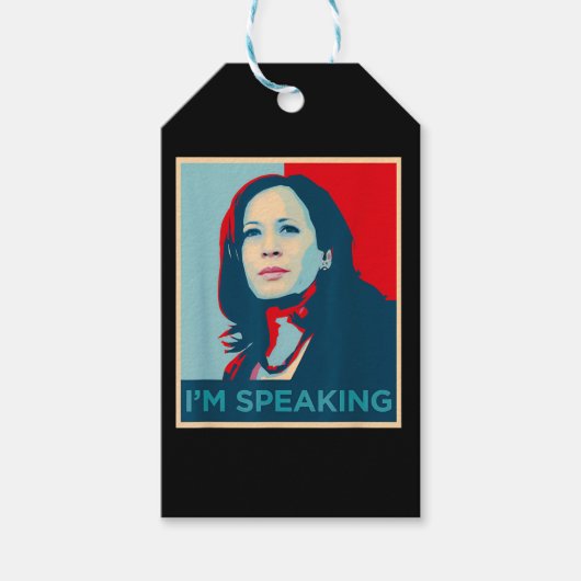 Ik spreek Kamala Harris Cadeaulabel (Voorkant)
