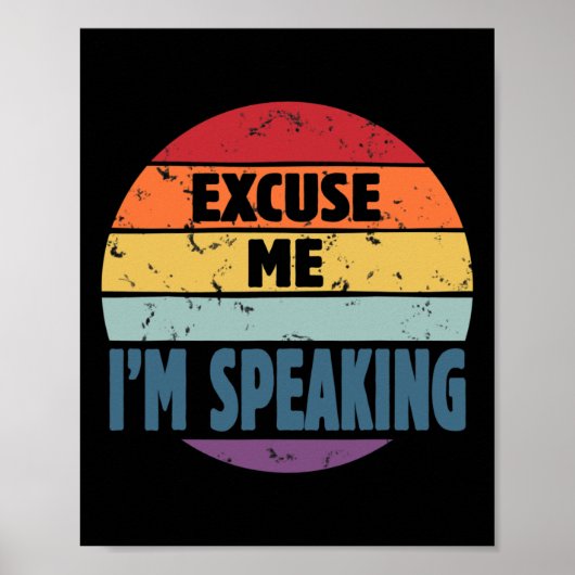 Ik spreek Kamala Harris Debat Quote  Poster (Voorkant)