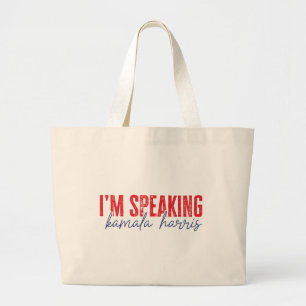 Ik spreek Kamala Harris Grote Tote Bag