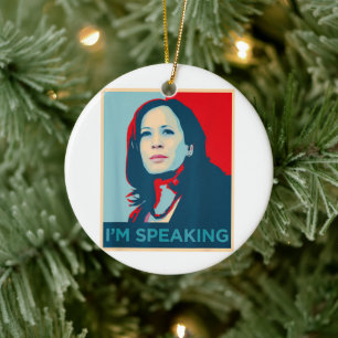 Ik spreek Kamala Harris Keramisch Ornament