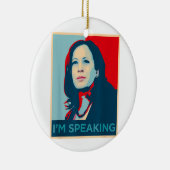 Ik spreek Kamala Harris Keramisch Ornament (Rechts)