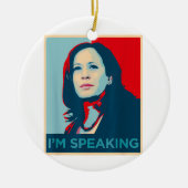 Ik spreek Kamala Harris Keramisch Ornament (Voorkant)