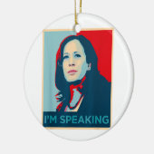 Ik spreek Kamala Harris Keramisch Ornament (Links)