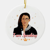 Ik spreek Kamala Harris Notorious Rbg Kerstmis Keramisch Ornament (Voorkant)