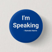 Ik spreek - Kamala Harris Ronde Button 3,2 Cm (Voorkant)