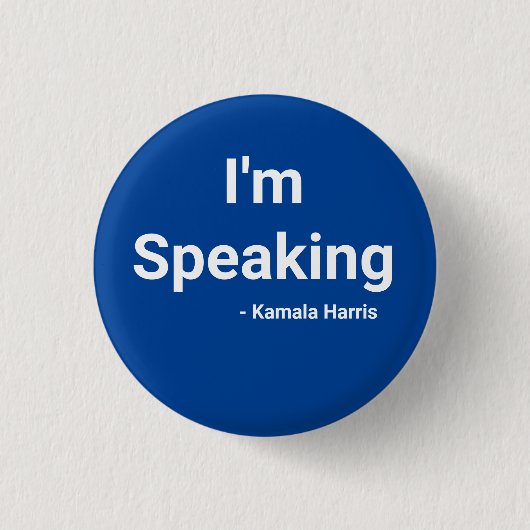 Ik spreek - Kamala Harris Ronde Button 3,2 Cm (Voorkant)