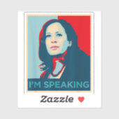 Ik spreek Kamala Harris Sticker (Vel)