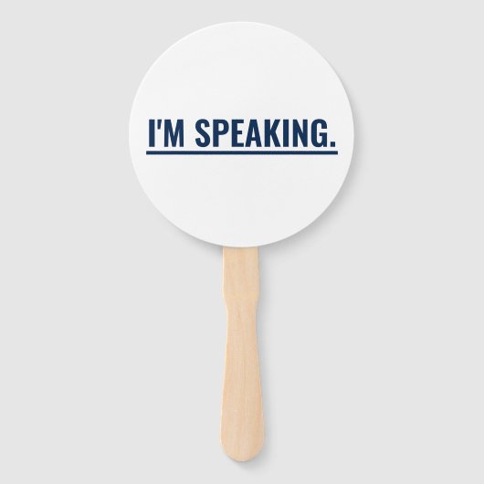 Ik spreek Kamala Harris Talking Stick Handwaaier (Voorkant)