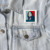 Ik spreek Kamala Harris Vierkante Button 5,1 Cm (In situ)