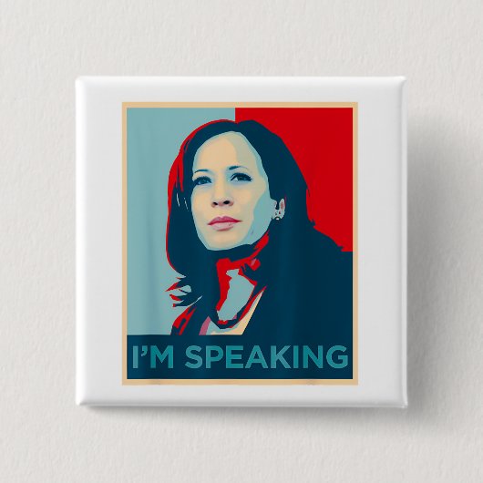 Ik spreek Kamala Harris Vierkante Button 5,1 Cm (Voorkant)