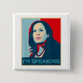 Ik spreek Kamala Harris Vierkante Button 5,1 Cm