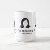 Ik spreek Kamala Harris zwart en wit Koffiemok (Center)