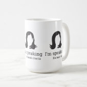 Ik spreek Kamala Harris zwart en wit Koffiemok (Voorkant rechts)