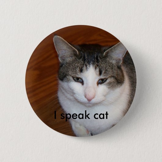 Ik spreek kat ronde button 5,7 cm (Voorkant)