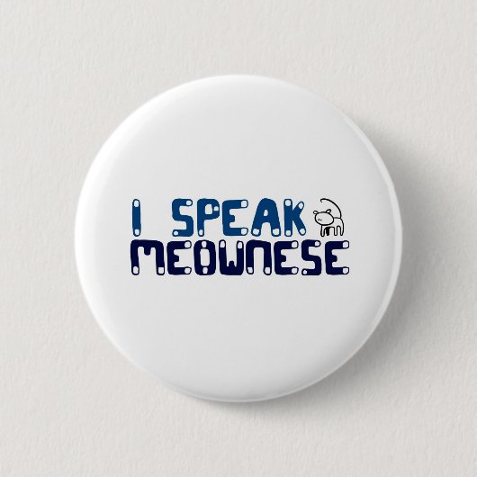 Ik spreek Meownese Ronde Button 5,7 Cm (Voorkant)