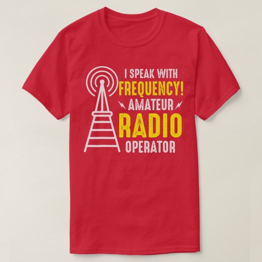 Ik spreek met frequentieamateur-radiooperator t-shirt (Design voorkant)