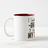 Ik spreek mijn mening tweekleurige koffiemok (Links)
