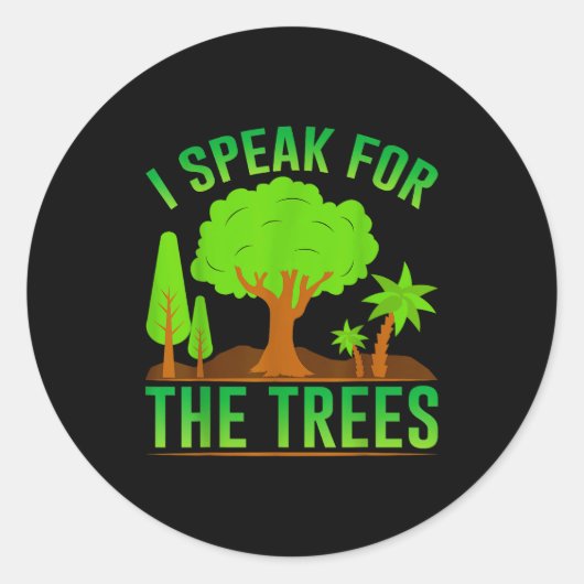 Ik spreek namens de bomen _1 ronde sticker (Voorkant)