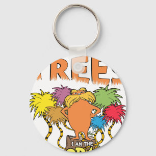 ik spreek namens de boom, retro, vintage sleutelhanger