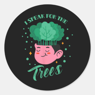 Ik spreek namens de Trees Save Natuur Earth Day Co Ronde Sticker