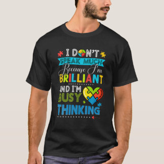 Ik spreek niet veel autisme-bewustzijn Autistic Bo T-shirt