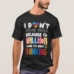 Ik spreek niet veel autisme-bewustzijn Autistic Bo T-shirt