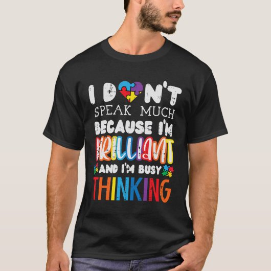Ik spreek niet veel autisme-bewustzijn Autistic Bo T-shirt (Voorkant)