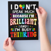Ik spreek niet veel briljant autisme autistisch flyer (Hand)