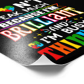 Ik spreek niet veel briljant autisme autistisch foto afdruk (Hoek)