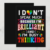 Ik spreek niet veel briljant autisme autistisch kaart (Voorkant / Achterkant)