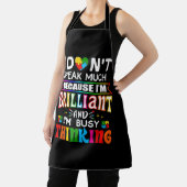 Ik spreek niet veel briljant autisme autistisch schort (Insitu)