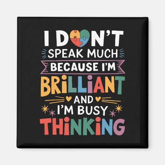 Ik spreek niet veel briljant autisme magneet (Voorkant)