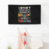 Ik spreek niet veel briljant autisme spandoek (Insitu)