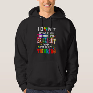 Ik spreek niet veel briljante Autisme Autistic Boy Hoodie